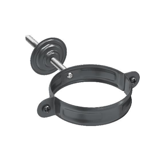 Водосток Aquasistem, система 125x90 - Комплект крепления трубы RAL 7024 Тёмно-серый купить в Йошкар-Оле