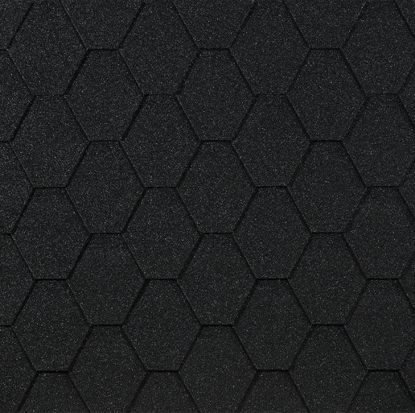 Гибкая черепица EURASIA Docke, Коллекция ШЕСТИГРАННИК Чёрный купить в Йошкар-Оле
