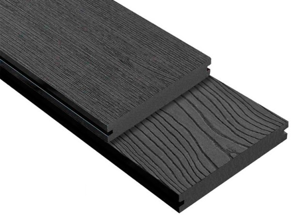 Террасная доска ДПК Outdoor 3D полнотелая STORM/OCEAN BLACK черная купить в Йошкар-Оле
