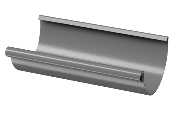 Желоб полукруглый D125 3 м Döcke STAL PREMIUM Графит, (RAL 7024) купить в Йошкар-Оле