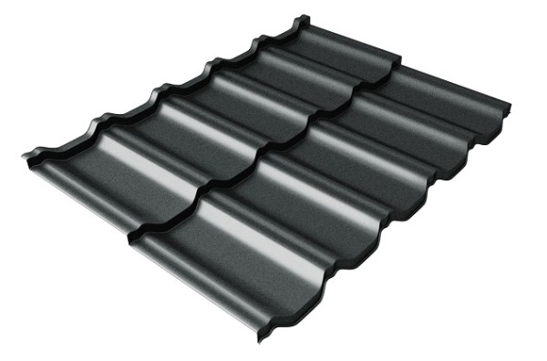 Металлочерепица модульная Квинта Uno Grand Line c 3D резом 0,5 GreenСoat Pural Matt RR2Н3 (RAL 7016 антрацитово-серый) купить в Йошкар-Оле