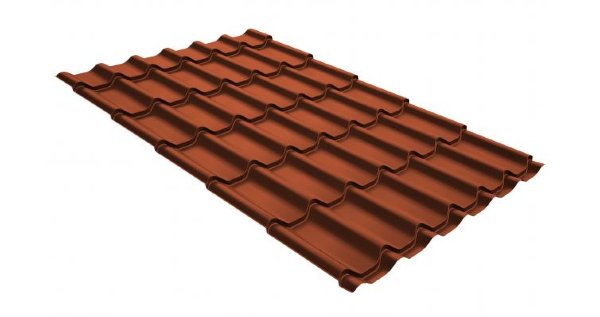 Металлочерепица классик GL 0,5 GreenCoat Pural RR 750 кирпично-красный (RAL 8004 терракота) купить в Йошкар-Оле