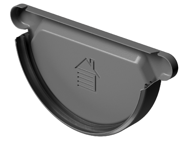 Заглушка желоба D125 Döcke STAL PREMIUM Графит, (RAL 7024) купить в Йошкар-Оле