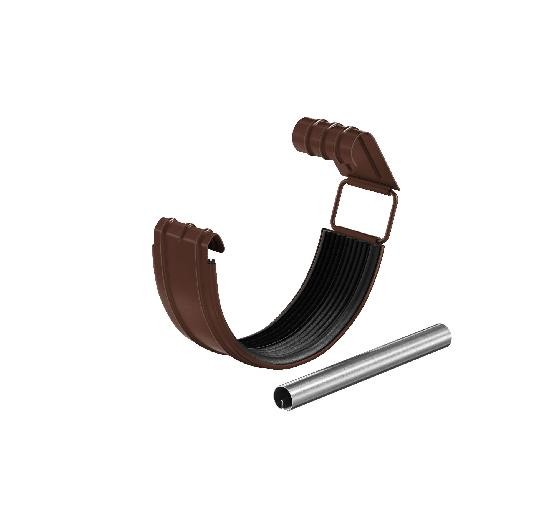 Водосток Aquasistem, система 125x90 - Соединитель желоба с резиновым уплотнителем RAL 8017 Коричневый купить в Йошкар-Оле