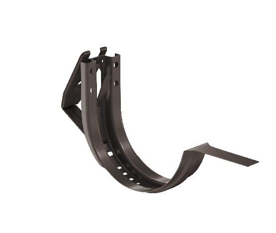 Водосток Aquasistem, система 150/100 - Крюк крепления желоба короткий регулируемый RR 32 Тёмно-Коричневый купить в Йошкар-Оле