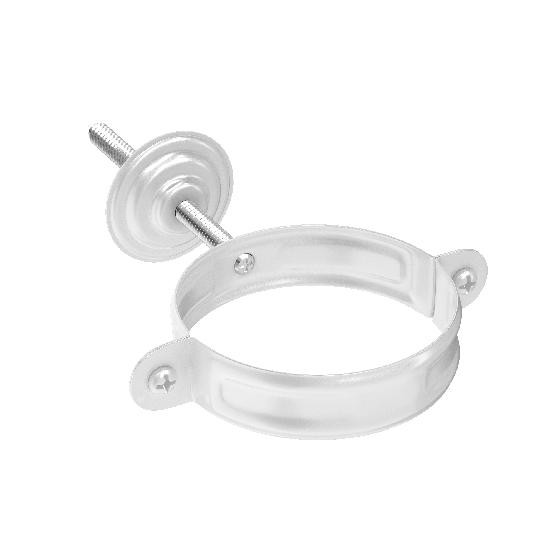 Водосток Aquasistem, система 150/100 - Комплект крепления трубы RAL 9003 Белый купить в Йошкар-Оле