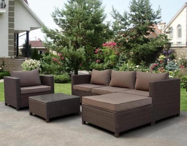 Комплект мебели AFINA плетеной из иск. ротанга YR821A Brown/Beige купить в Йошкар-Оле