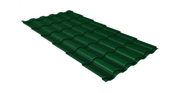 Металлочерепица кредо 0,5 Satin RAL 6005 зеленый мох купить в Йошкар-Оле