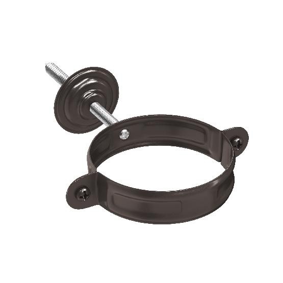 Водосток Aquasistem, система 150/100 - Комплект крепления трубы RR 32 Тёмно-Коричневый купить в Йошкар-Оле