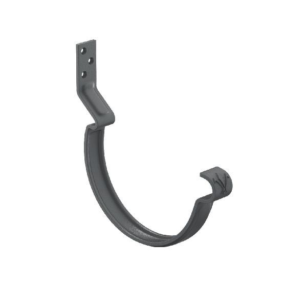 Водосток Aquasistem, система 150/100 - Крюк крепления желоба короткий RAL 7024 Тёмно-серый купить в Йошкар-Оле