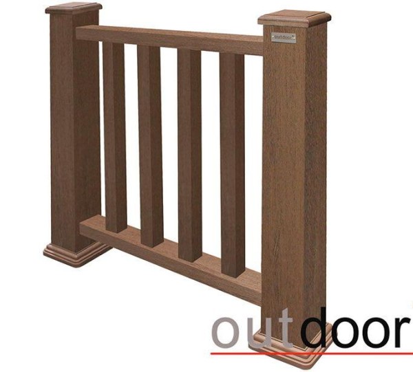 Ограждение из ДПК Outdoor Классик 3D STORM коричневый микс купить в Йошкар-Оле