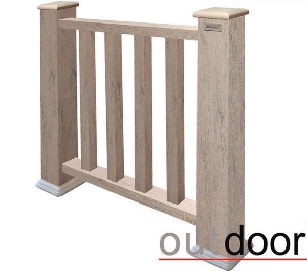 Ограждение из ДПК Outdoor Классик 3D STORM серый микс купить в Йошкар-Оле