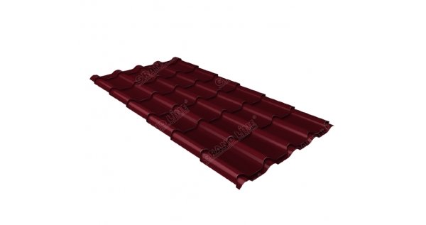 Металлочерепица камея 0,5 Satin RAL 3005 красное вино купить в Йошкар-Оле