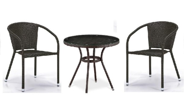 Комплект плетеной мебели AFINA из иск. ротанга Асоль-7 T282ANT/Y137C-W53 Brown 2Pcs купить в Йошкар-Оле