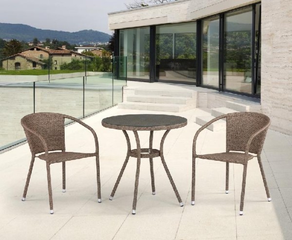 Комплект плетеной мебели AFINA из иск. ротанга T282ANT/Y137C-W56 Light Brown 2Pcs купить в Йошкар-Оле