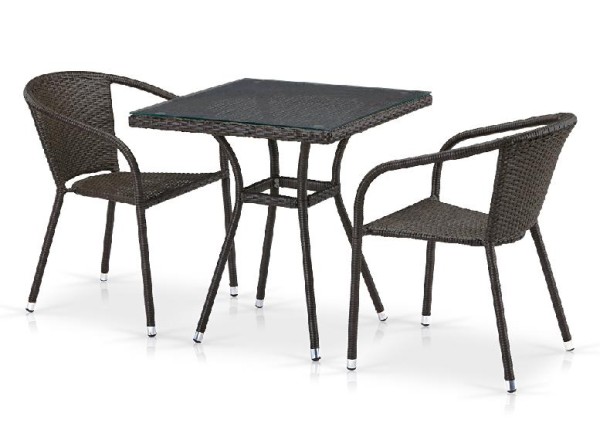 Комплект плетеной мебели AFINA из иск. ротанга T282BNT/Y137C-W53 Brown 2Pcs купить в Йошкар-Оле