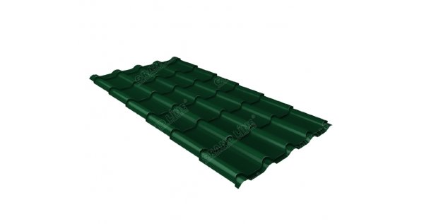 Металлочерепица камея 0,5 Satin RAL 6005 зеленый мох купить в Йошкар-Оле