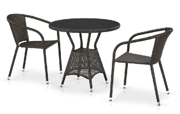 Комплект плетеной мебели AFINA из иск. ротанга T707ANS/Y137C-W53 Brown 2Pcs купить в Йошкар-Оле
