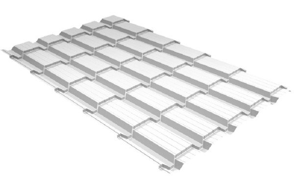 Металлочерепица GL квадро профи 0,5 Satin RAL 9003 сигнальный белый купить в Йошкар-Оле