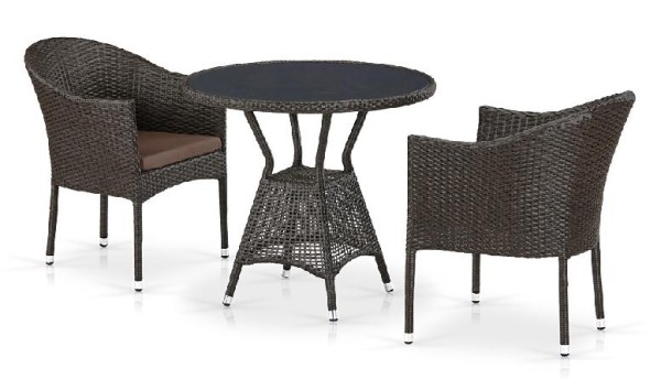 Комплект плетеной мебели AFINA из иск. ротанга T707ANS/Y350-W53 Brown 2Pcs купить в Йошкар-Оле