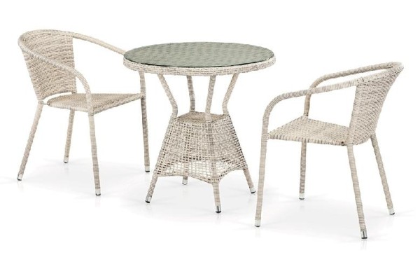 Комплект плетеной мебели AFINA из иск. ротанга T705ANT/Y137C-W85 Latte 2Pcs купить в Йошкар-Оле