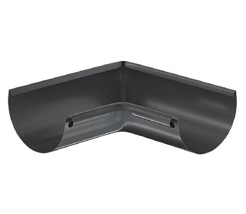 Водосток Aquasistem, система 125x90 - Угол желоба, внутренний 90° RAL 7024 Тёмно-серый купить в Йошкар-Оле