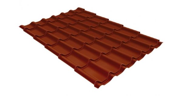 Металлочерепица классик 0,5 Satin RAL 8004 терракота купить в Йошкар-Оле
