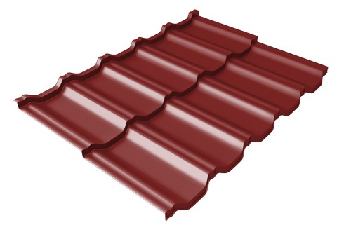 Металлочерепица модульная Квинта Uno Grand Line c 3D резом 0,5 Satin RAL 3011 коричнево-красный купить в Йошкар-Оле