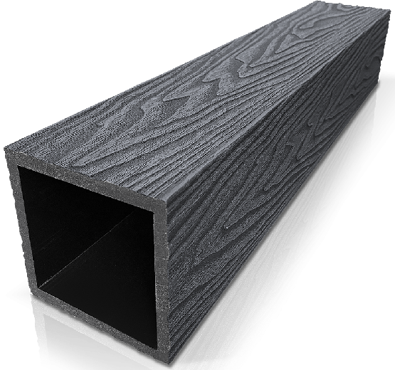 Столб ДПК 3D GardenParkett фактура дерева Графит купить в Йошкар-Оле