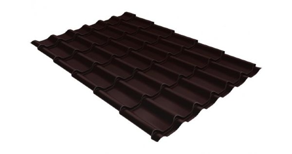 Металлочерепица классик 0,5 Satin RAL 8017 шоколад купить в Йошкар-Оле