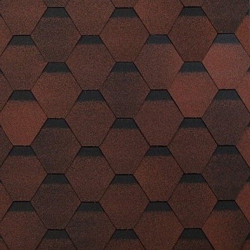 Гибкая черепица Shinglas, коллекция Оптима – Красный купить в Йошкар-Оле