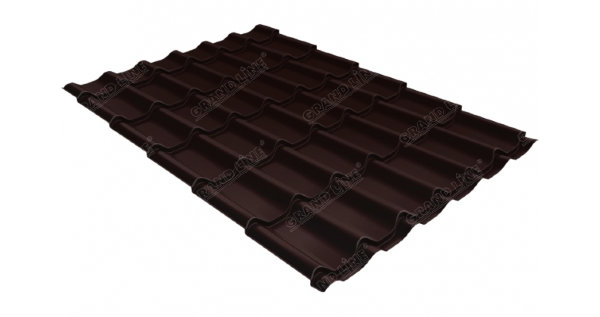 Металлочерепица классик GL 0,5 Quarzit RAL 8017 шоколад Metallic купить в Йошкар-Оле