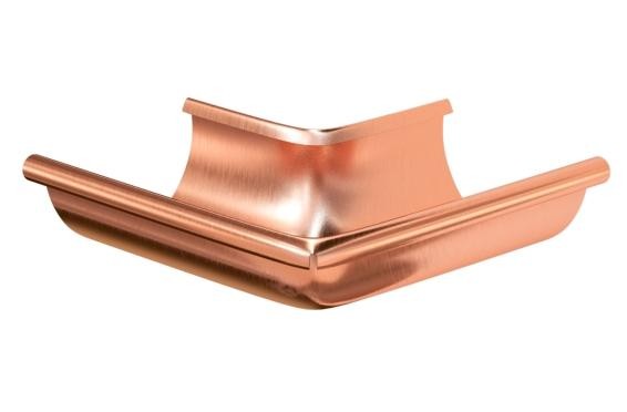 Водосток Aquasistem, система 150/100 - Угол желоба наружный медный 90° купить в Йошкар-Оле