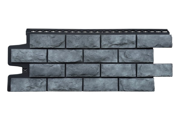 Фасадные панели Grand Line Колотый Камень Антрацит, Шов черный купить в Йошкар-Оле